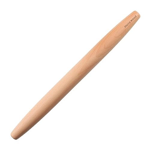 Muso Wood Wooden French Rolling Pin for Baking,Beech Wood (French 15.75-Inch-by-1.38-Inch)