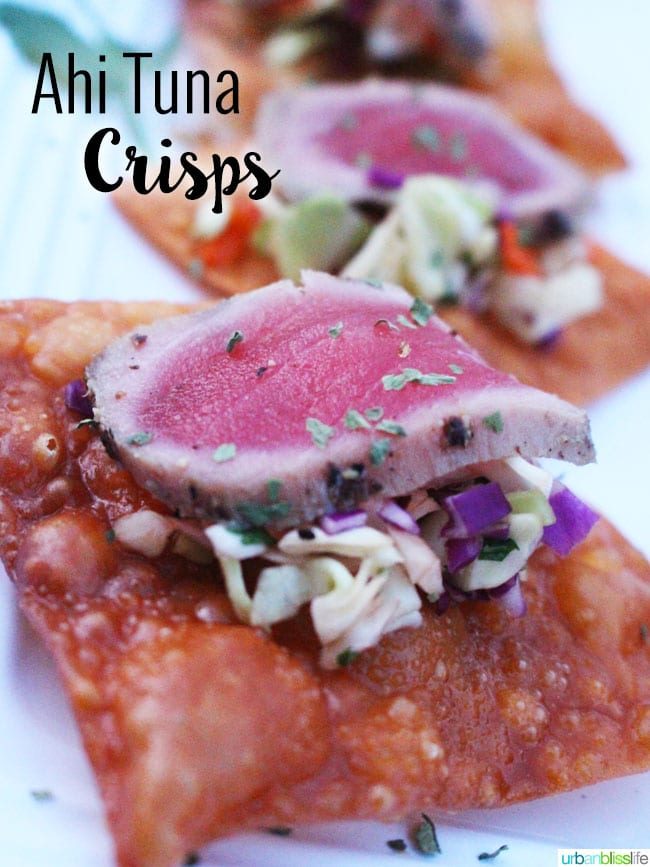 Ahi Tuna Crisps recipe on UrbanBlissLife.com