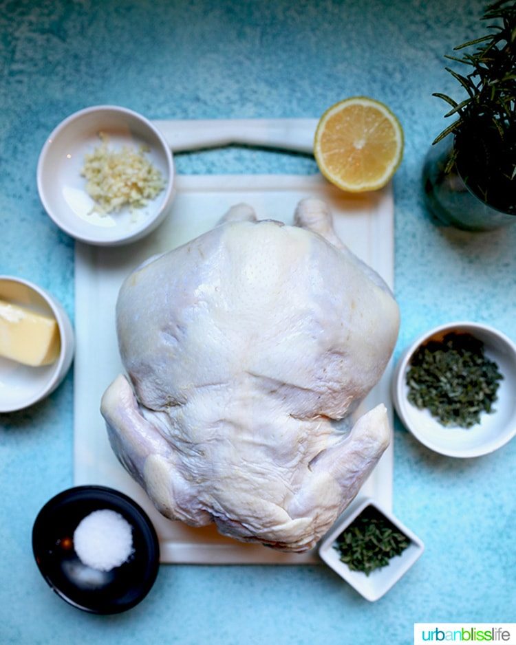 ingredients for Air Fryer Rotisserie Chicken