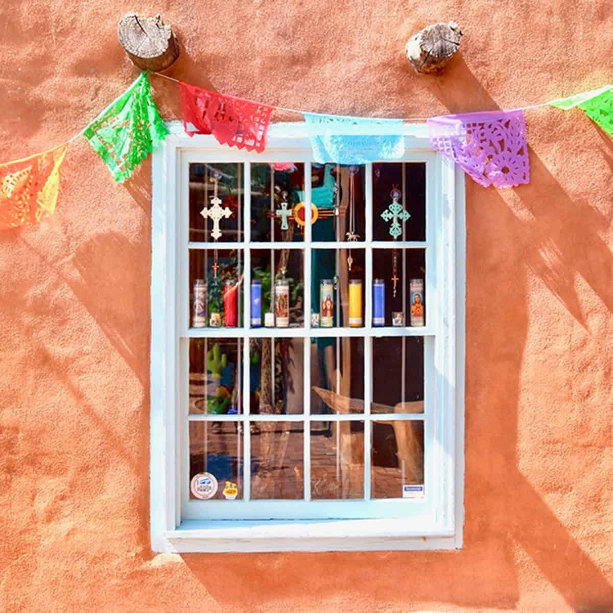 colorful window in albuquerque, new mexico