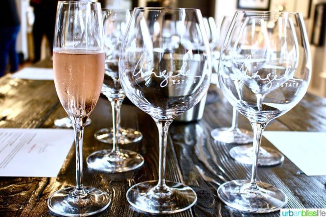 wine and champagne glasses