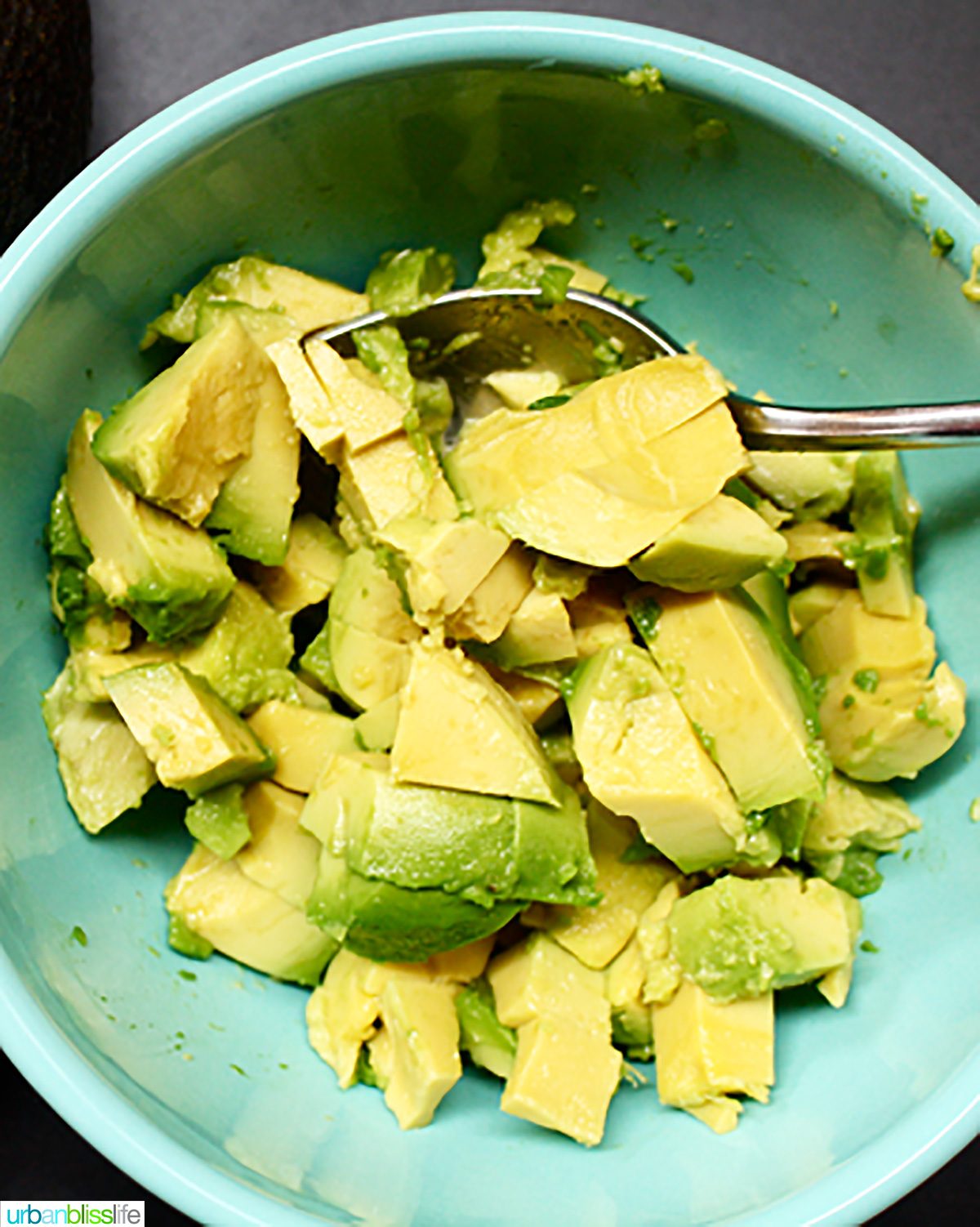 crushed avocado in a bowl