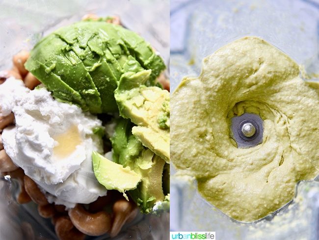 avocado lime cheesecake mixture