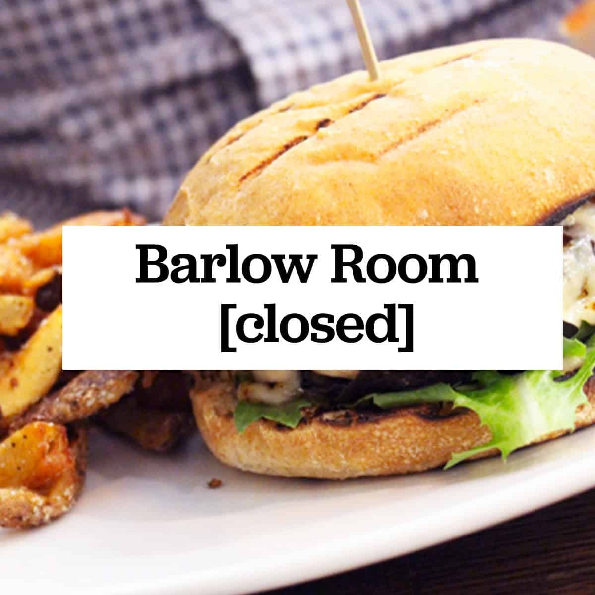 burger with title text overlay