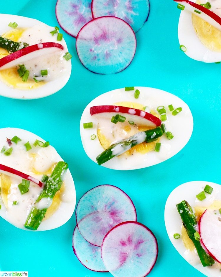 Simple Veggie Ranch Egg Appetizers