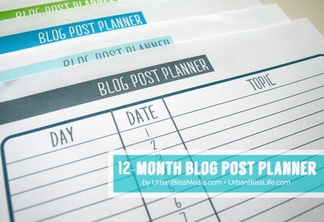 Blog Post Planner 2©UrbanBlissMedia