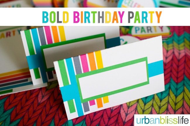 Bold Rainbow Birthday Party Printables by Urban Bliss