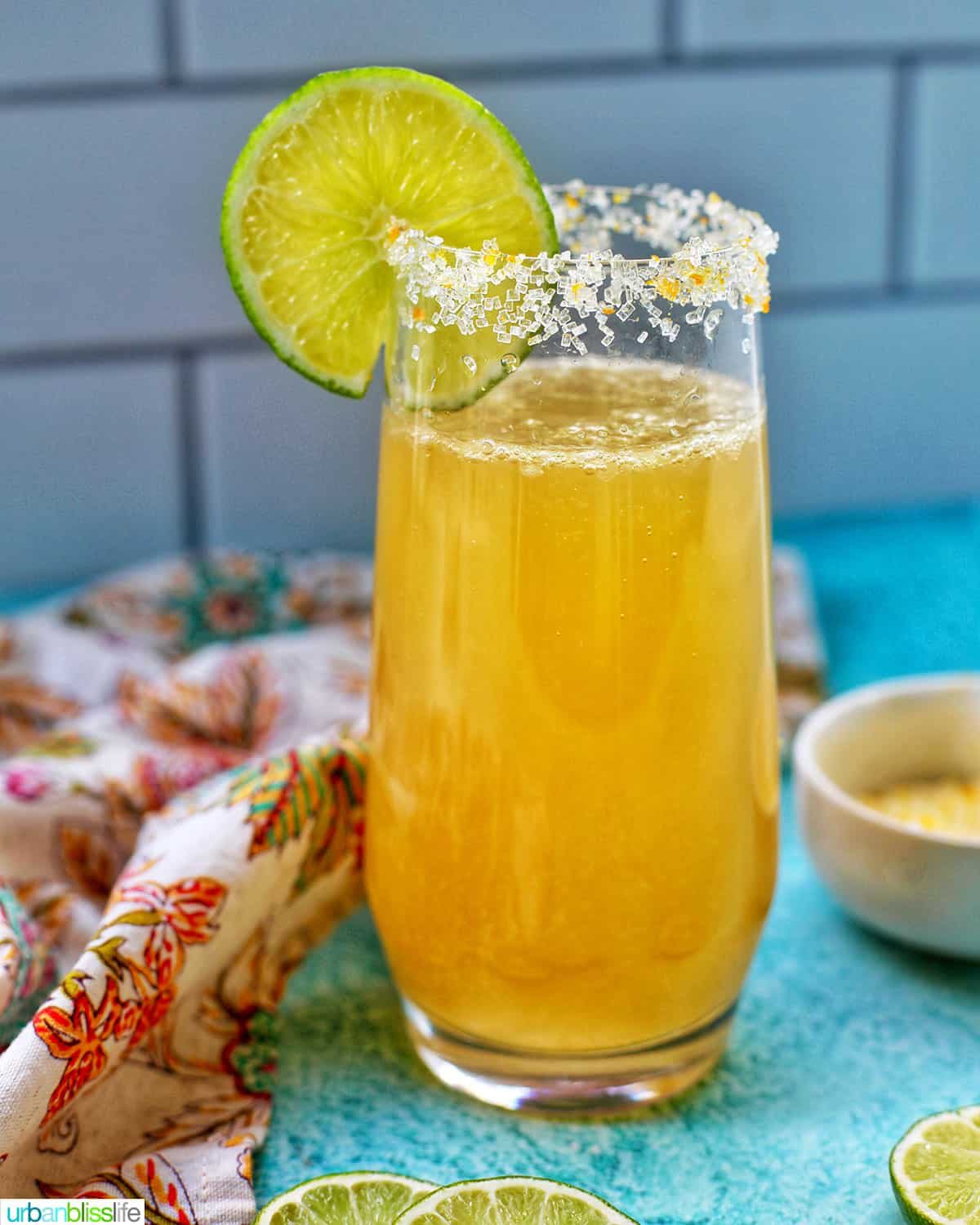 glass of champagne margarita