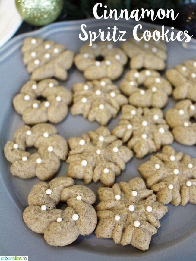 Cinnamon Spritz Cookies recipe on UrbanBlissLife.com