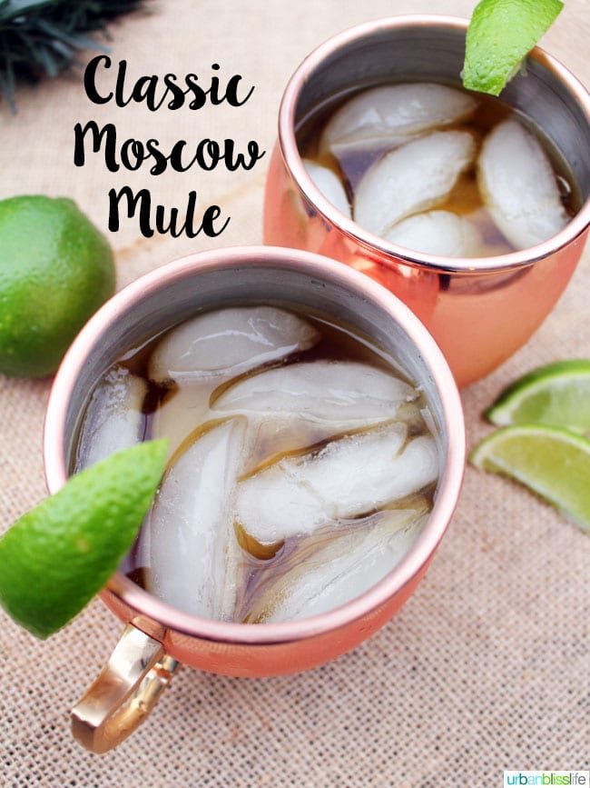 Classic Moscow Mule recipe on UrbanBlissLife.com
