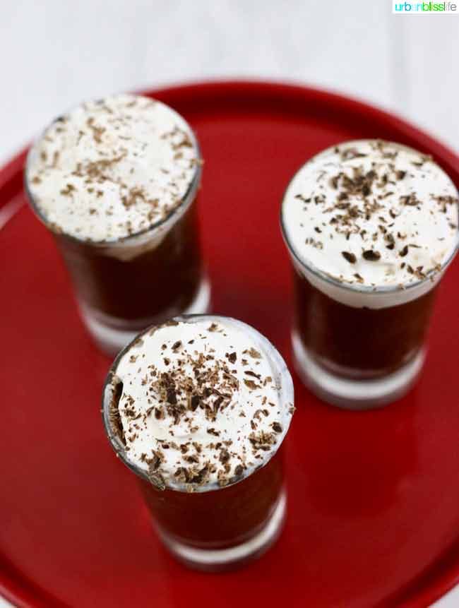 Avocado Chocolate Mousse is dairy-free, vegan, and DELICIOUS! Recipe on UrbanBlissLife.com