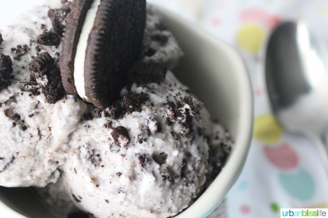 Cookies and Cream Ice Cream in bowl