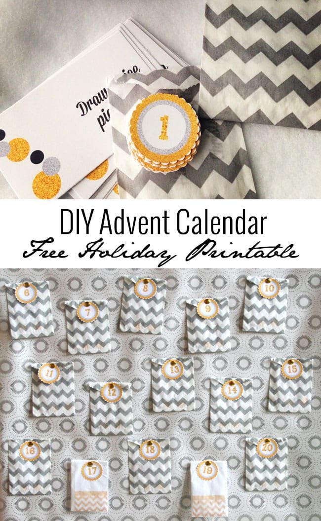 DIY Advent Calendar Free Holiday Printable | UrbanBlissLife.com