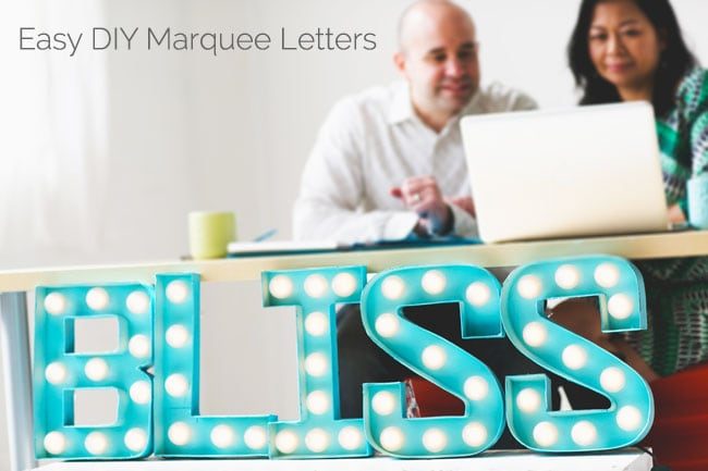 Simple DIY Marquee Letters