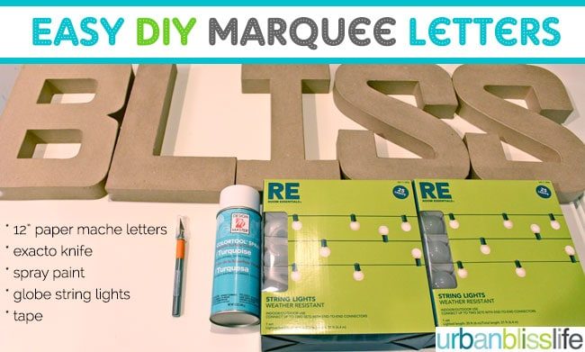 Simple DIY Marquee Letters