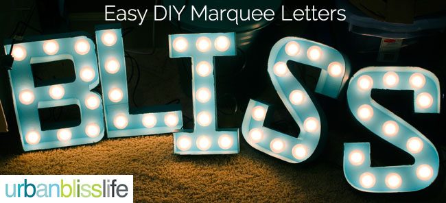 Simple DIY Marquee Letters