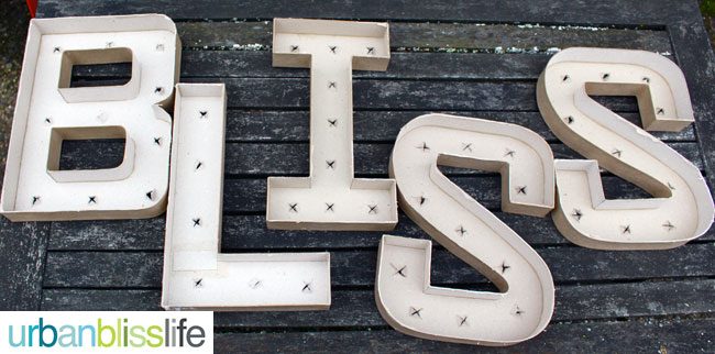 Simple DIY Marquee Letters