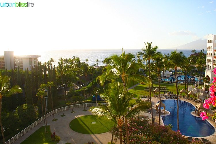 overhead view of pools at fairmont kea lani maui