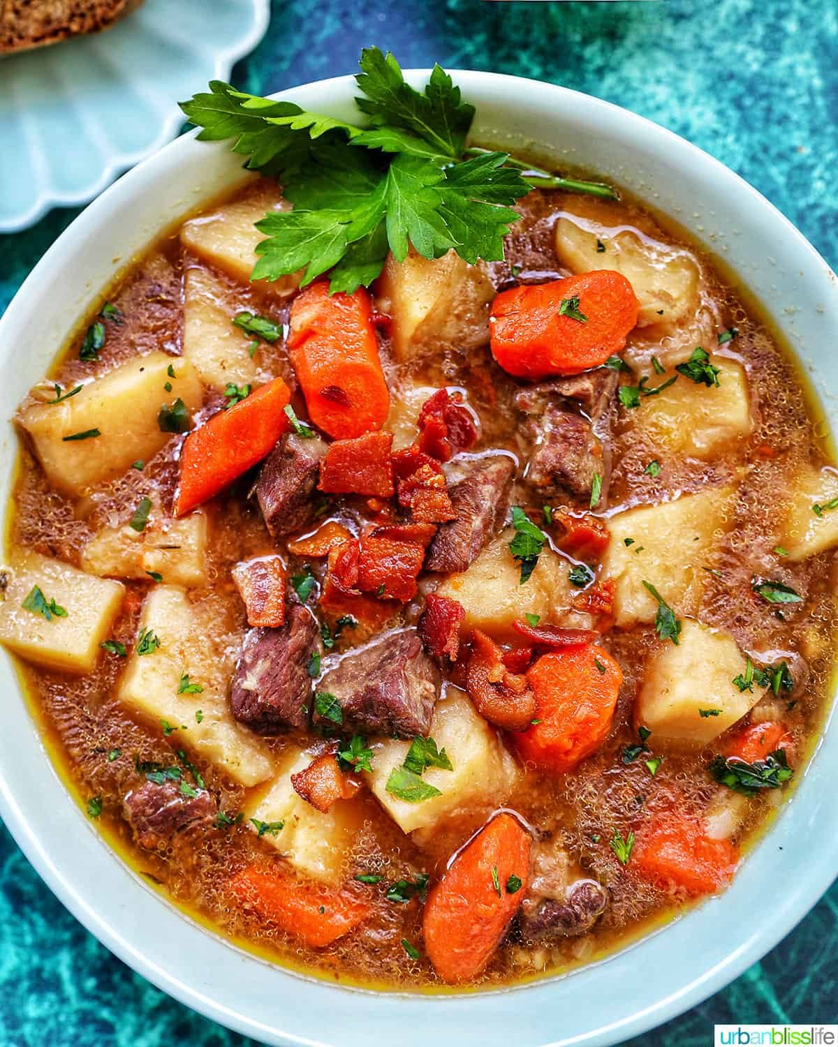 bowl of Pressure-cooker Irish Lamb Stew