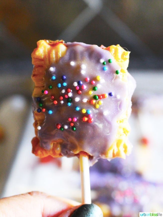 Mini Pop Tarts are adorable miniature twists on an old classic snack, and Mini Lolli-Pop Tarts make adorable Valentine's Day Treats! Recipe