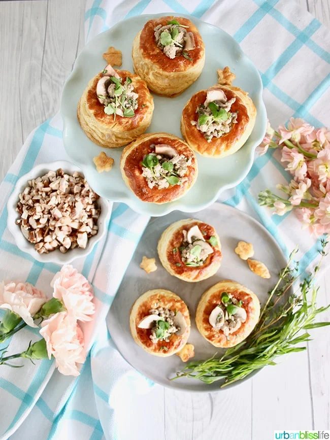 Meaty Mushroom Puff Pastry Cups appetizer recipe