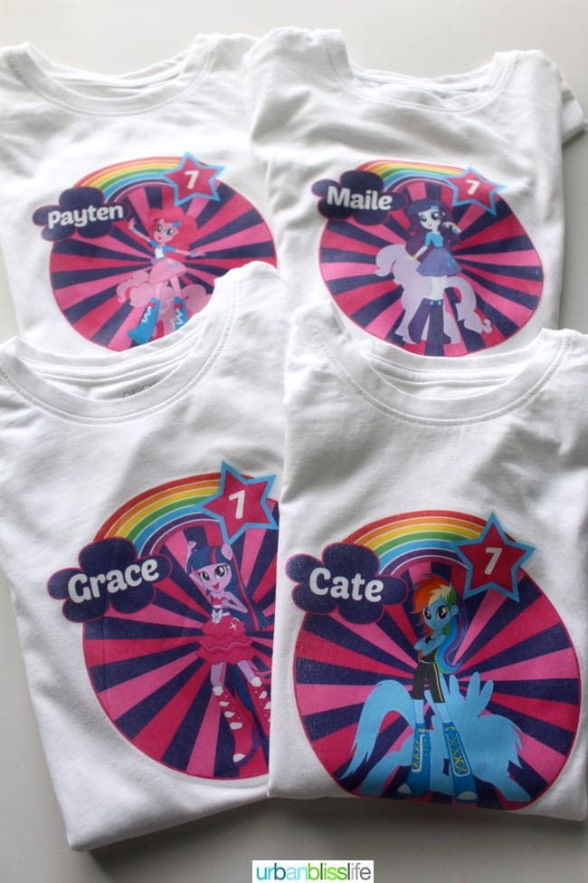 The Little Pony Equestria Girls Birthday Party custom t-shirts