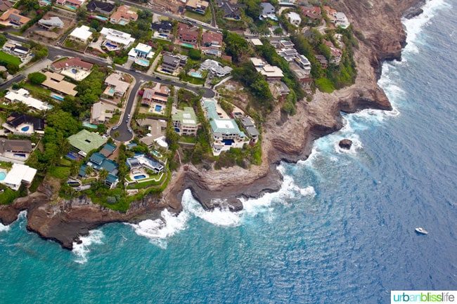 Helicopter Ride over Oahu Island, Hawaii. Amazing scenic photos on UrbanBlissLife.com