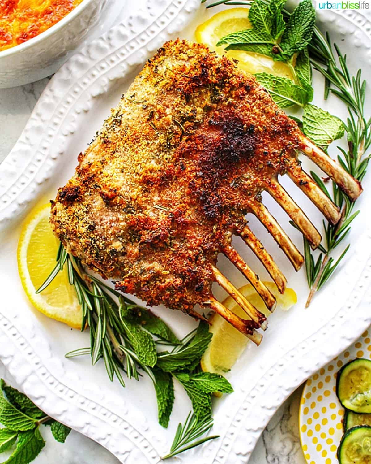 herb crusted rack of lamb