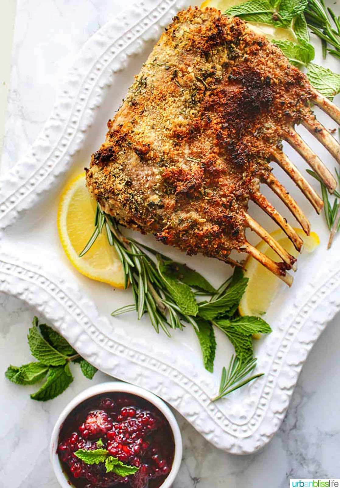 rack of lamb with blackberry balsamic sauce