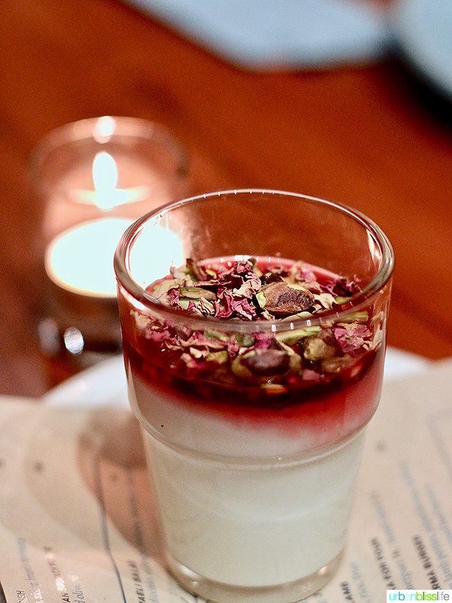 Malabi at Ray restaurant, Israeli cuisine in Portland, Oregon. Restaurant review on UrbanBlissLife.com