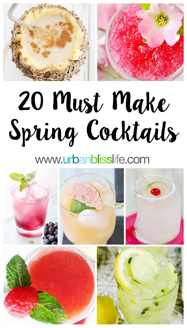 Spring Cocktail recipes on UrbanBlissLife.com