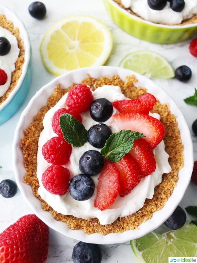 Simple Spring Mini Fruit Tarts recipe on UrbanBlissLife.com
