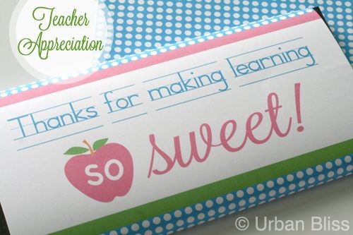 Teacher Appreciation - Candy Bar Wrappers