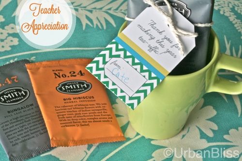 Teacher Appreciation - Tea Gift Tags