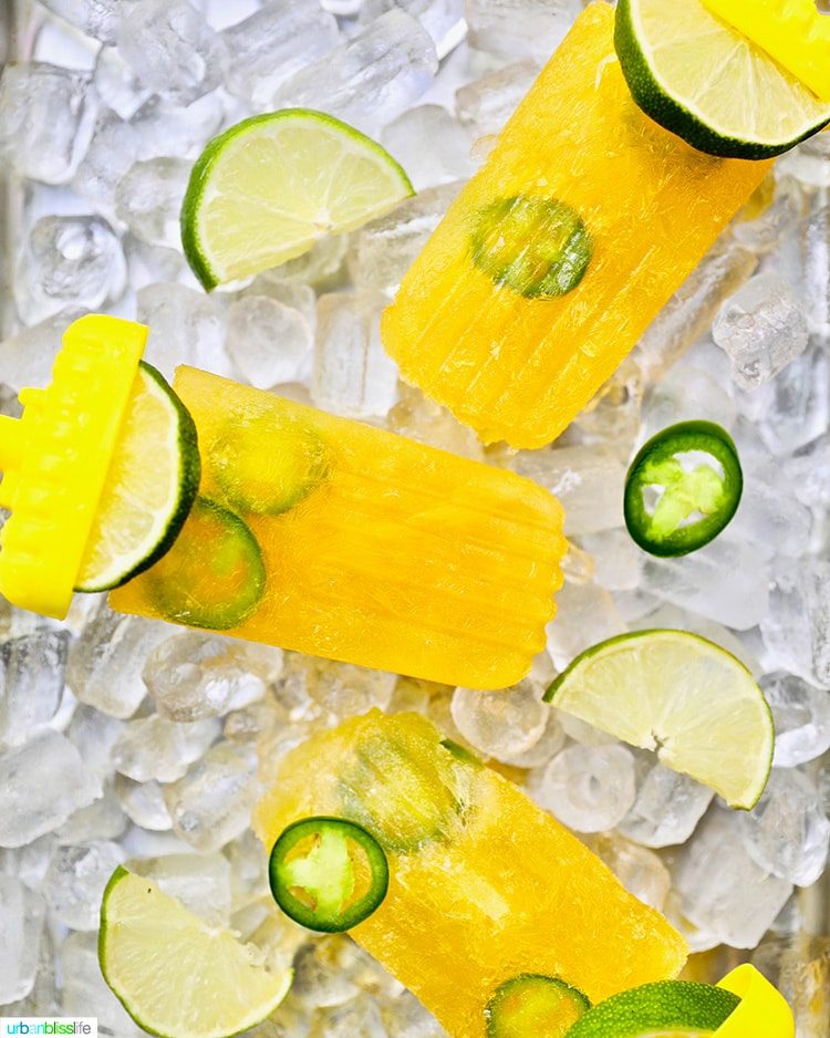 trio of Tropical Margarita Popsicles
