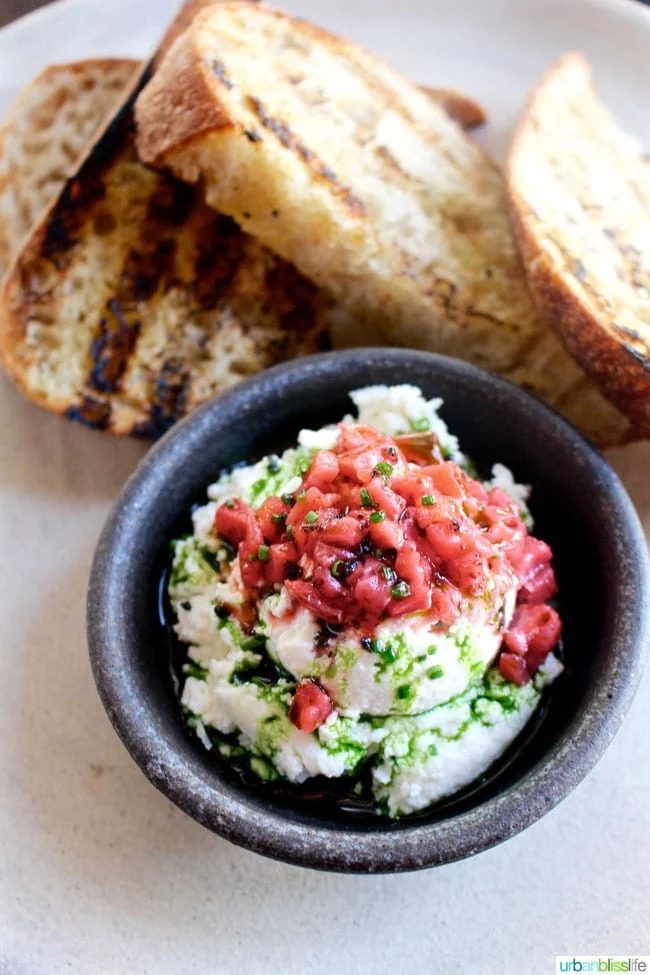 Tupelo restaurant house made ricotta