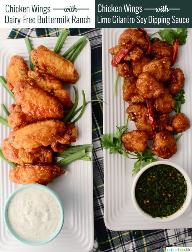 dipping sauce and wings