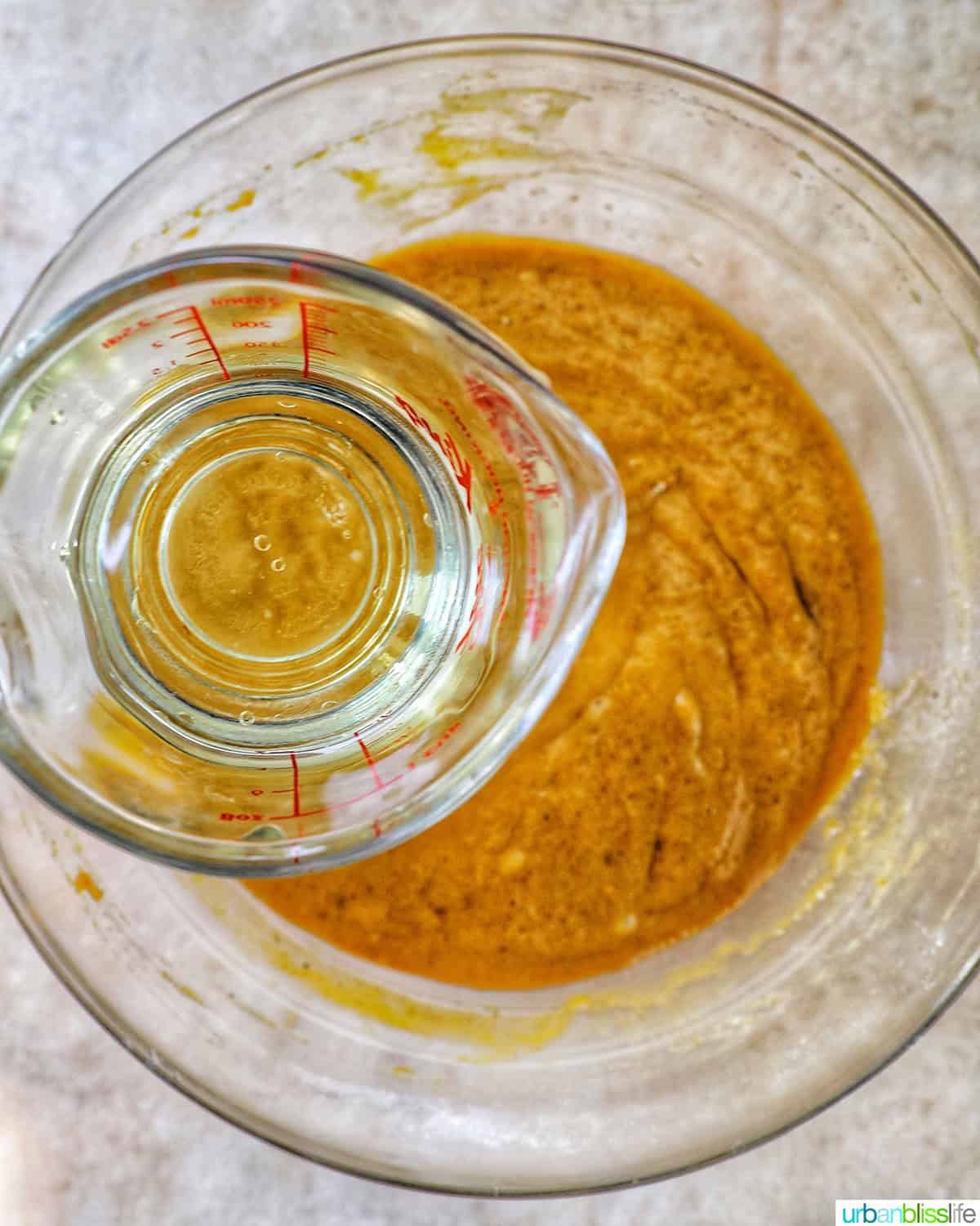 chocolate chip pumpkin bread batter.