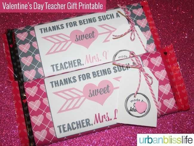 Valentines Day Teacher Gift Candy Bar Printable Set