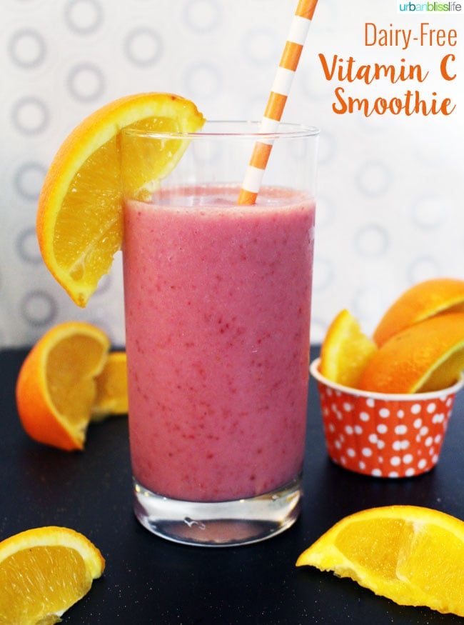 Dairy-Free Vitamin C Smoothie recipe on UrbanBlissLife.com