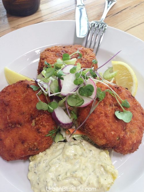Portland to Hood River: salmon croquettes and pfriem