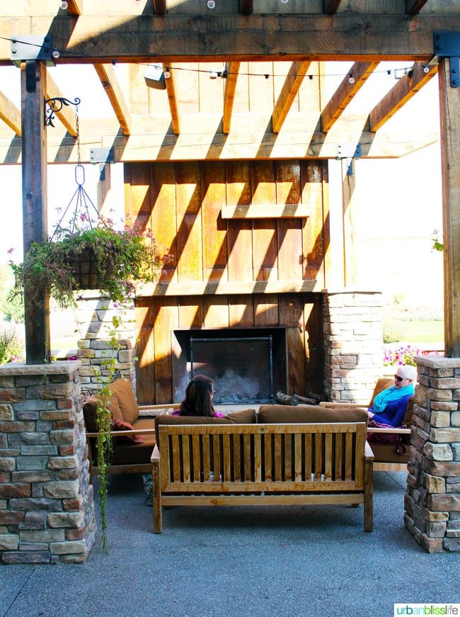 outdoor fireplace