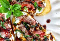 Steak Bites on Toasted Bread
