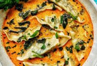 Aromatic Thai Red Curry Dumpling Soup
