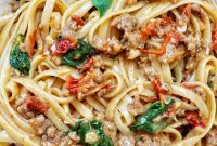 Tuscan Sausage Pasta Delight