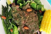 Grilled Steak with Basil Pesto