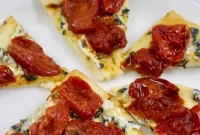 Creamy Tomato Flatbread Pizza Delight