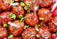 Sweet and Tangy Cranberry Glazed Meatballs