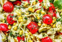 Creamy Avocado Pasta Salad with Summer Vegetables