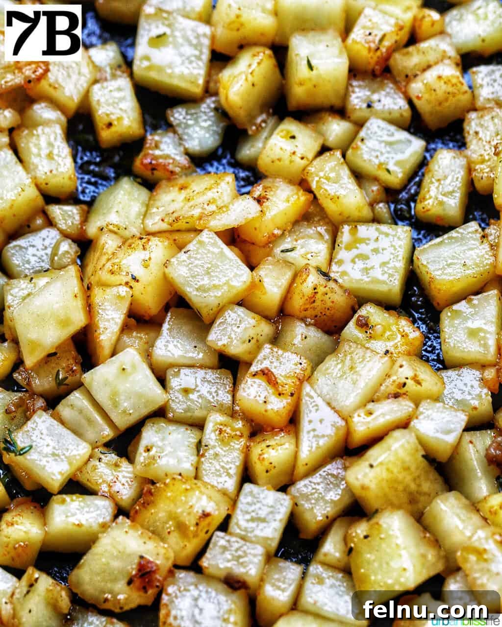 Sizzling Sausage Potato Hash 16 Seasoned potatoes cooking in the same skillet.